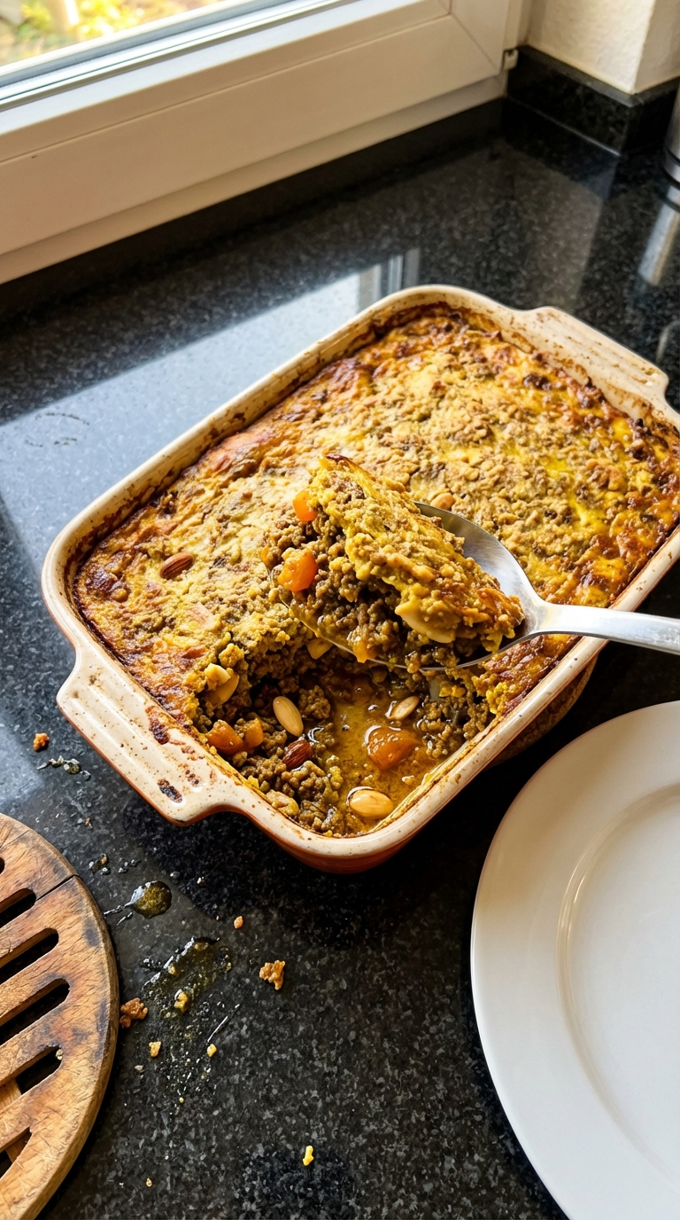 Hackfleisch Bobotie Auflauf