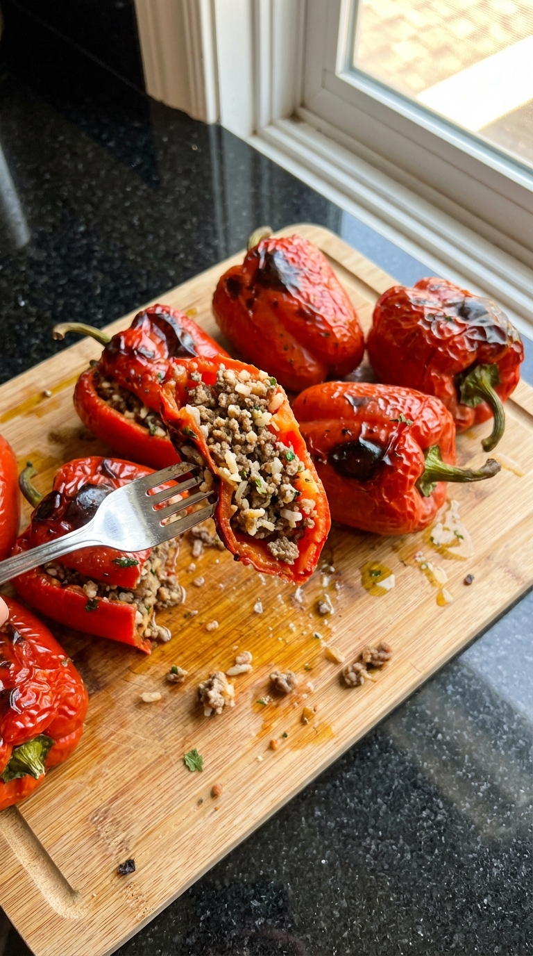 Mediterrane Rind Gefüllte Paprika