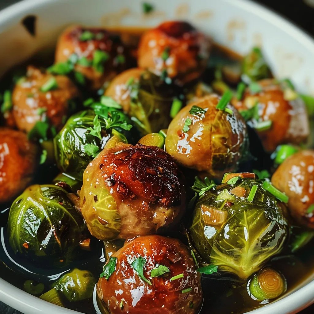 Rosenkohleintopf mit Hackbällchen