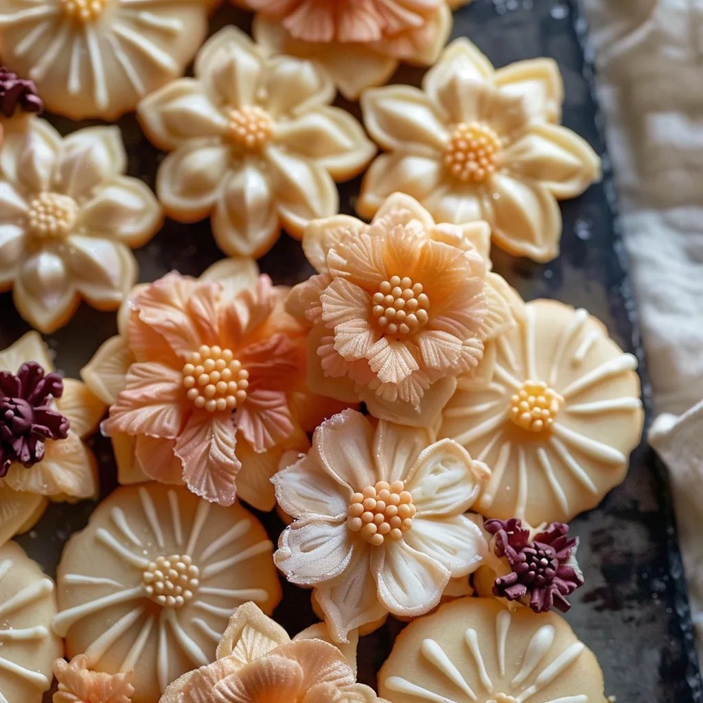 Marzipanblüten (Marzipan-Spritzgebäck)