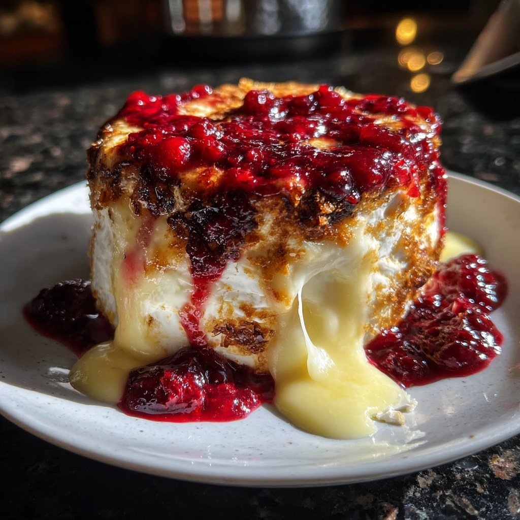 Gebackener Camembert mit Cranberry Kompott