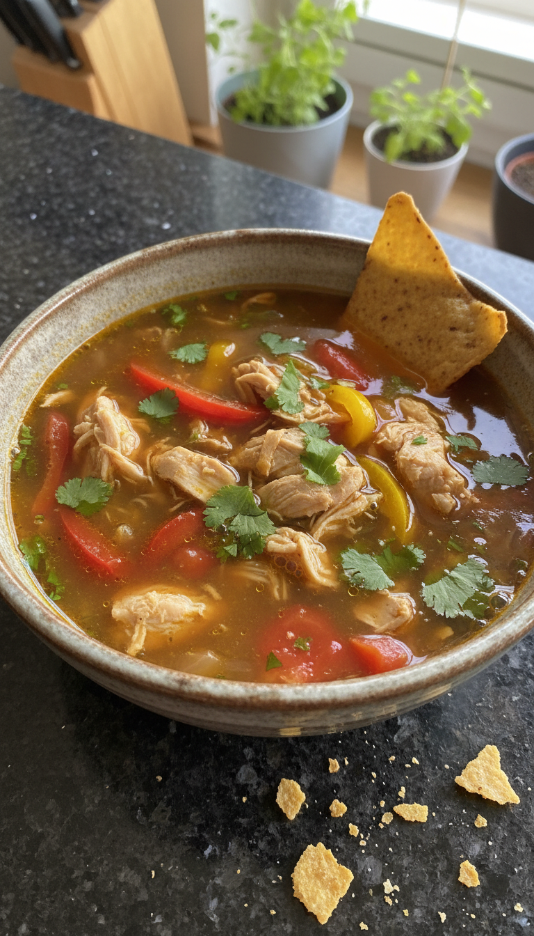 Hähnchen Tortilla Suppe Fiesta