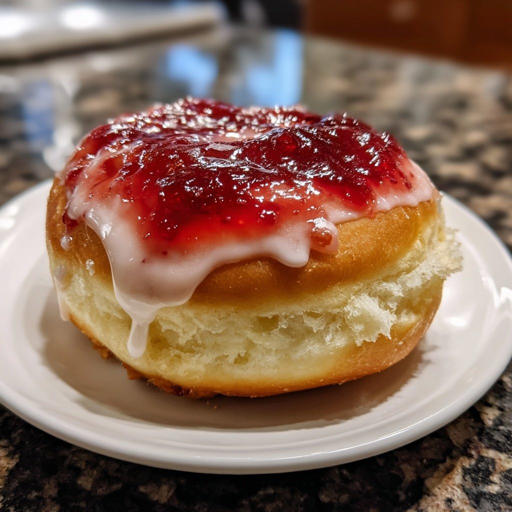 Weiche, mit Marmelade gefüllte Berliner