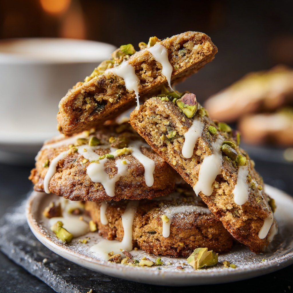 Pistazien-Plätzchen mit weißer Schokolade​