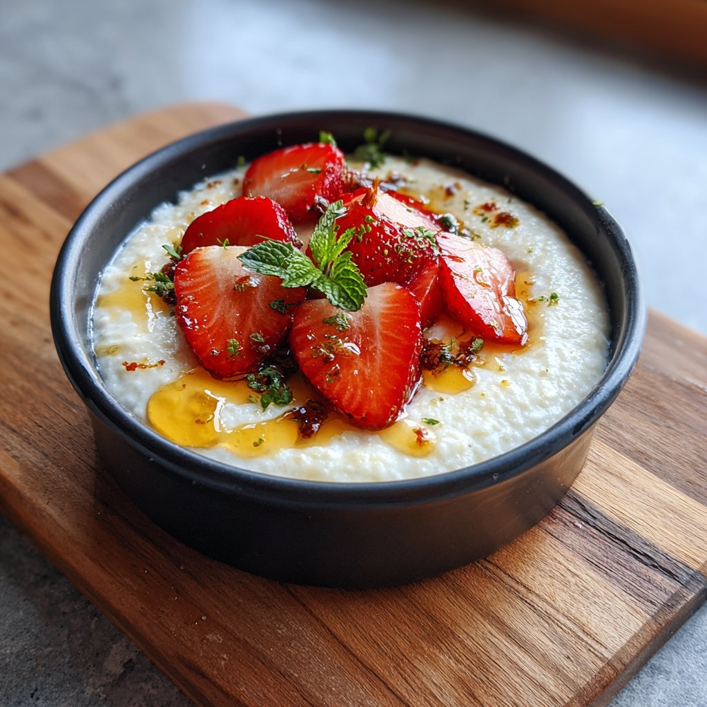 Haferbrei mit Erdbeeren