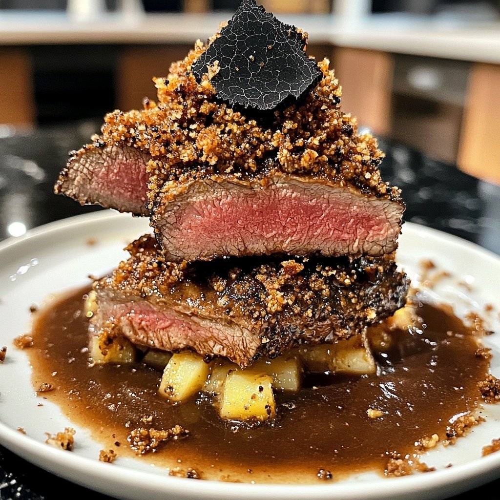 Rinderfilet mit Schwarzem Trüffel und Kartoffelpüree
