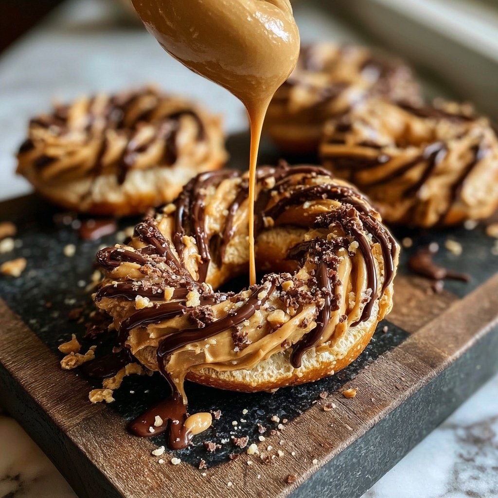 Erdnussbutter Brezel Fondue Genuss