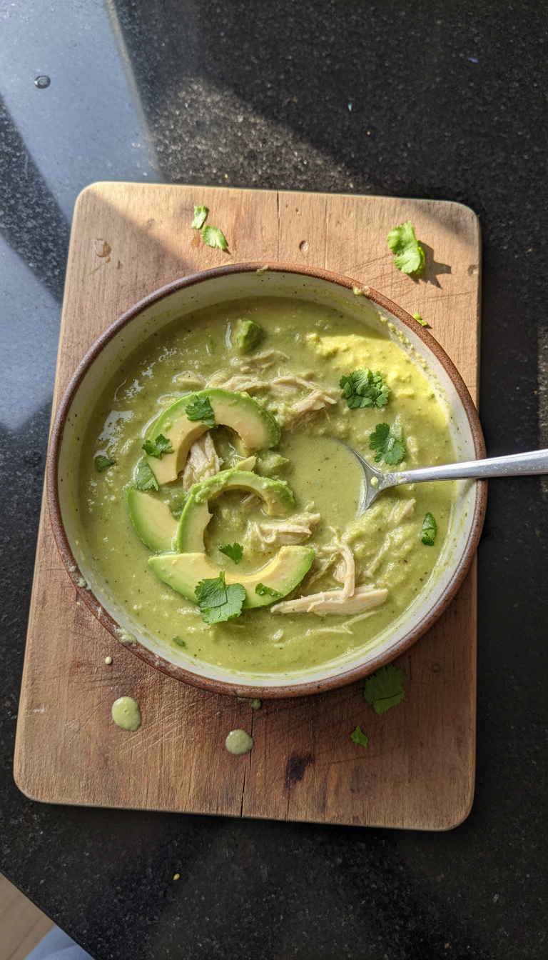 Gekühlte Avocado Hähnchen Suppe