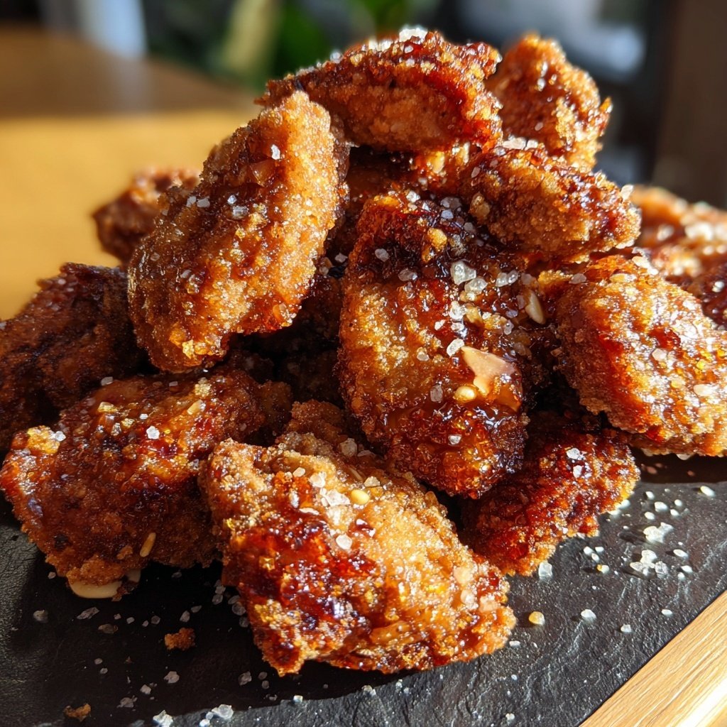 Gebrannte Mandeln mit braunem Zucker und Meersalz