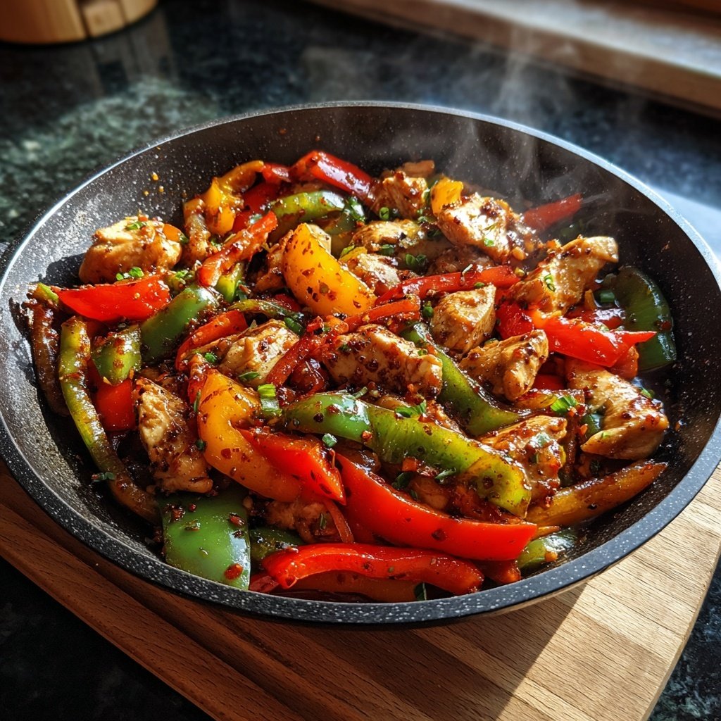 Sichuan Pfeffer Hähnchen Pfanne Stir Fry