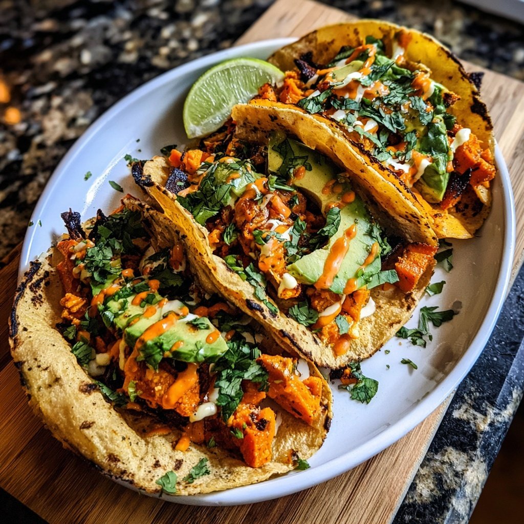 Chipotle-Lime Süßkartoffel-Tacos