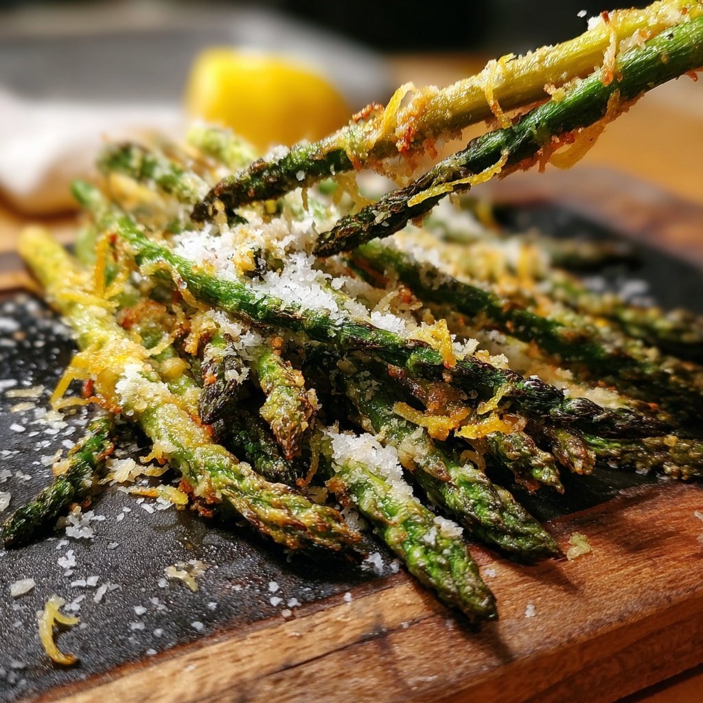 Geroestete Parmesan Spargelstaebchen