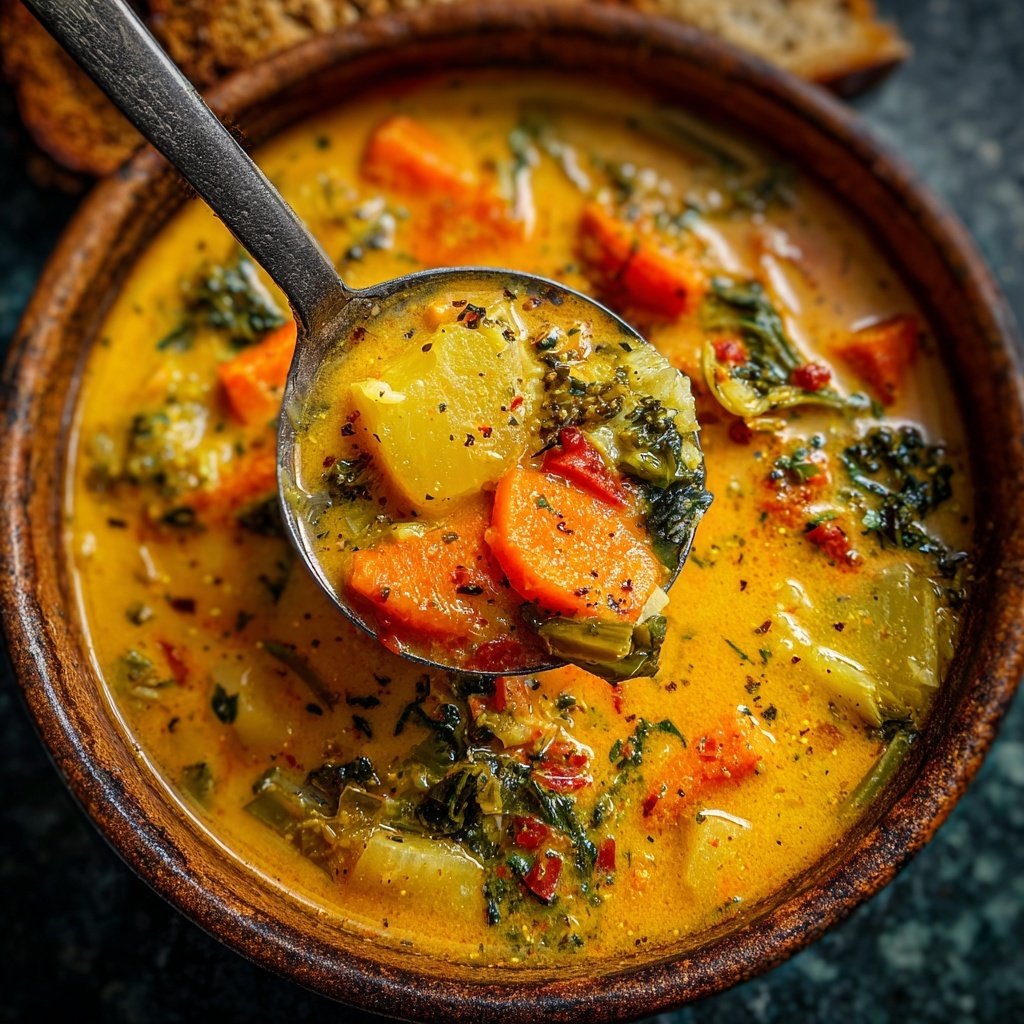 Steckrüben Kokos Curry Suppe