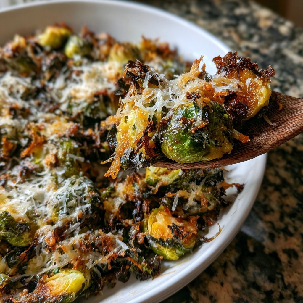 Krosse Parmesan-Rosenkohl-Platte