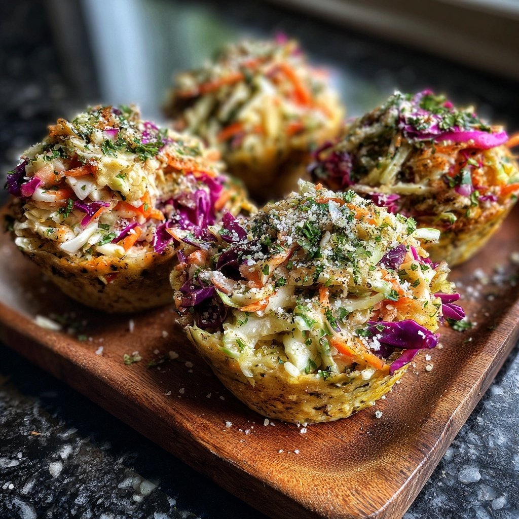 Zesty Cabbage Slaw Cups