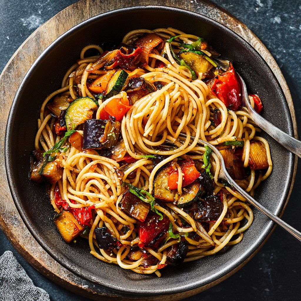 Balsamico-Röstgemüse-Pasta