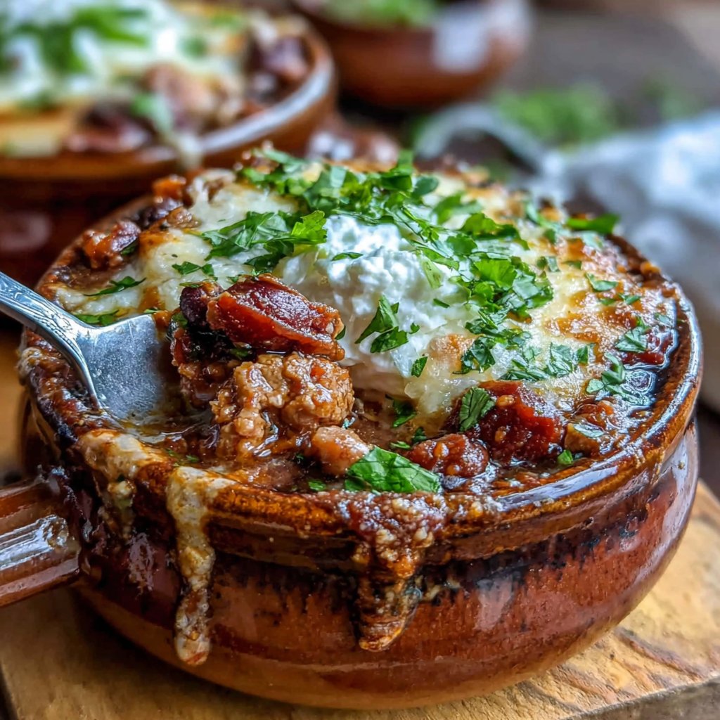 Scharfes Puten-Chili in Schalen