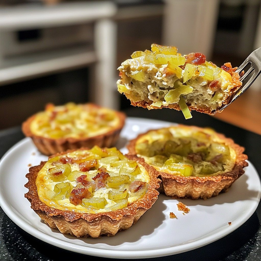 Mini-Quiches mit Lauch und Speck