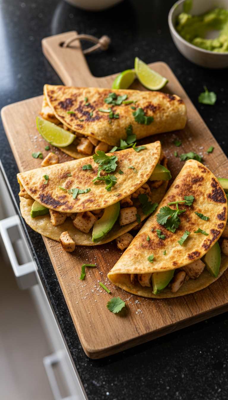 Schnelle gefüllte Tortillas für den Snack