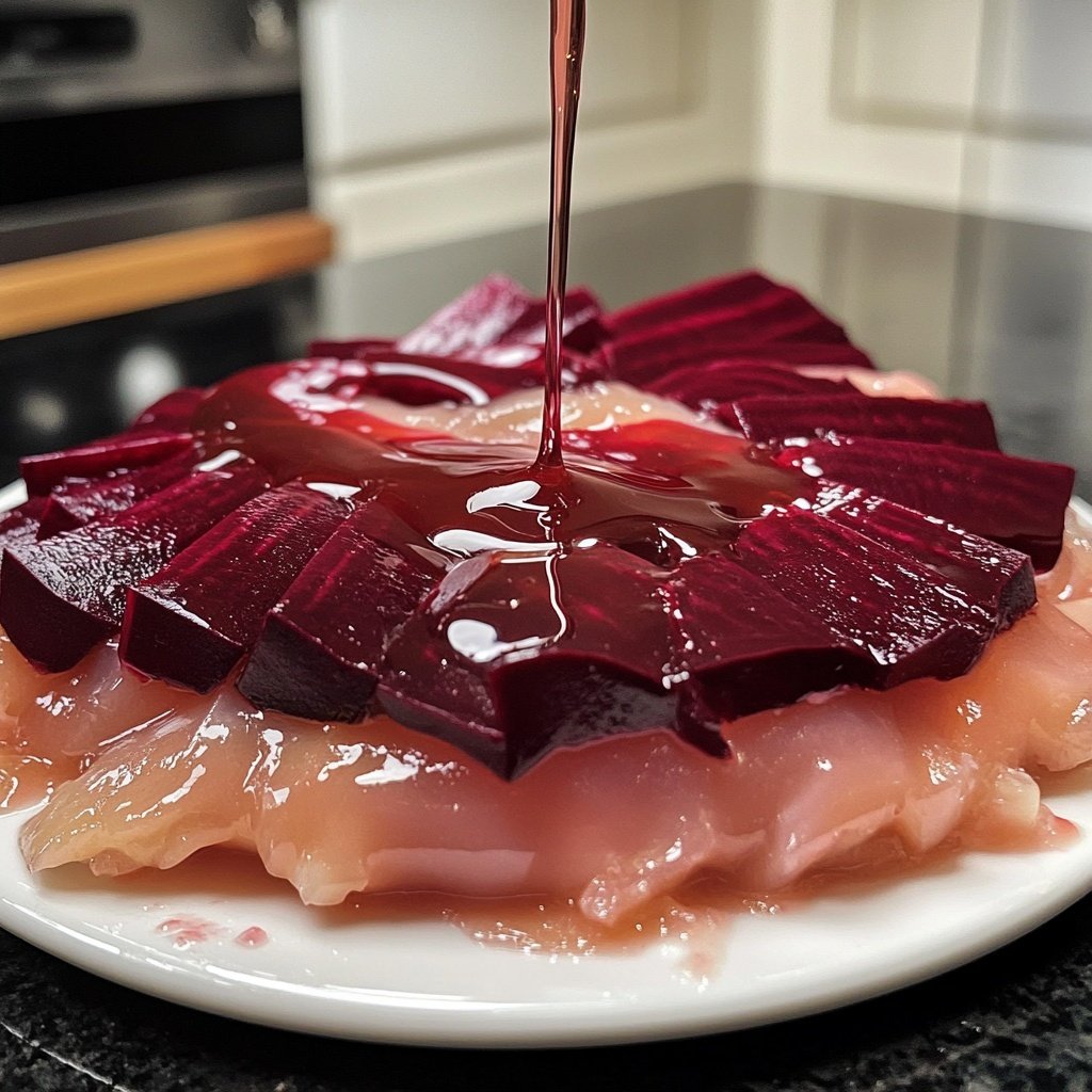 Geräucherter Rote Bete Lachs mit Glühweingel