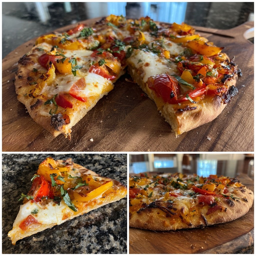 Schnelle Gemüse-Pizza auf Pita